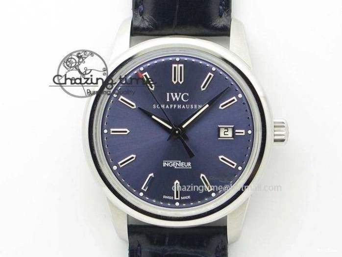 MIROTIME 0714 MoistureWicking Da Vinci IW356601 SS MKF 1:1 Best Edition Blue Dial On Black Leather Strap A 7233